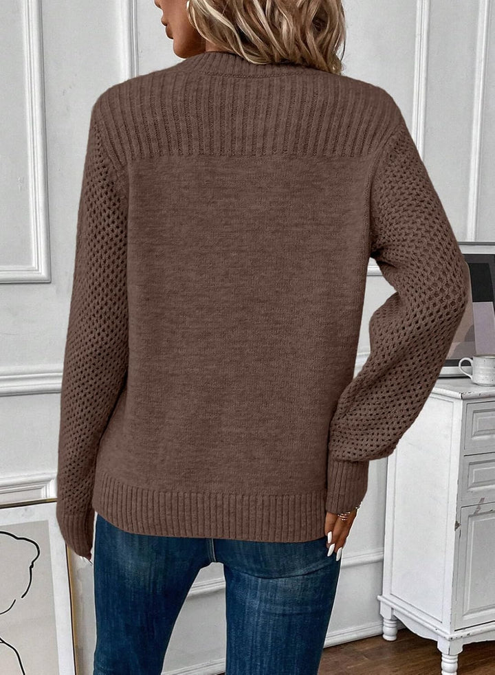 Maribel | Honeycomb Sleeve Knit Sweater