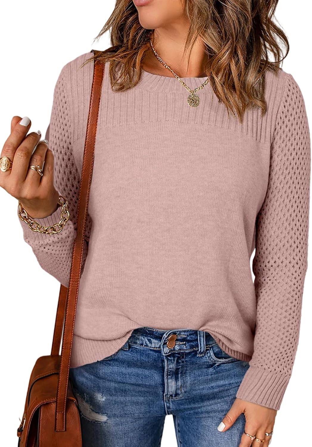 Maribel | Honeycomb Sleeve Knit Sweater