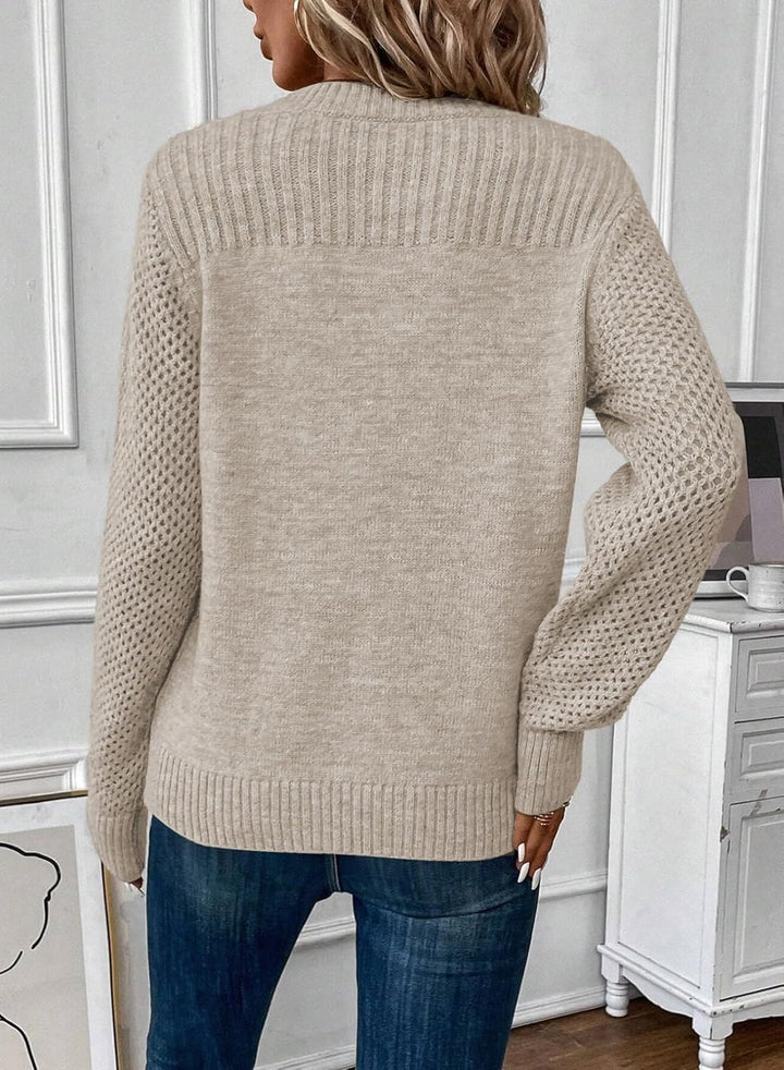 Maribel | Honeycomb Sleeve Knit Sweater