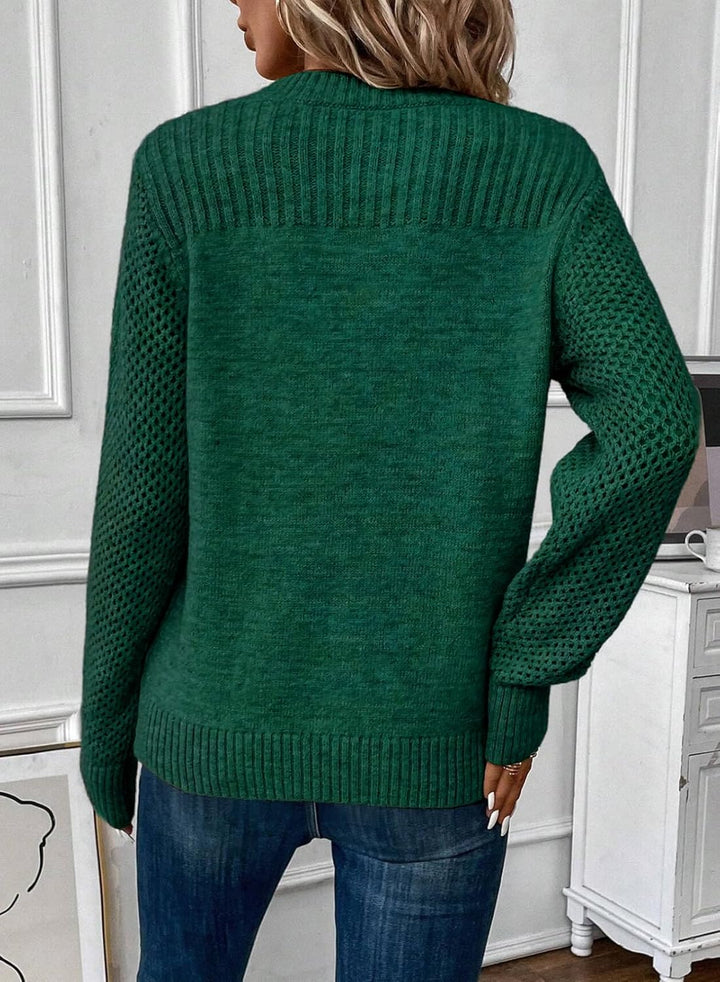 Maribel | Honeycomb Sleeve Knit Sweater