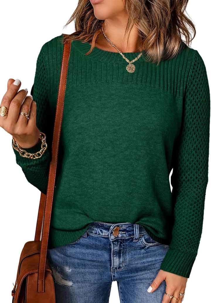 Maribel | Honeycomb Sleeve Knit Sweater