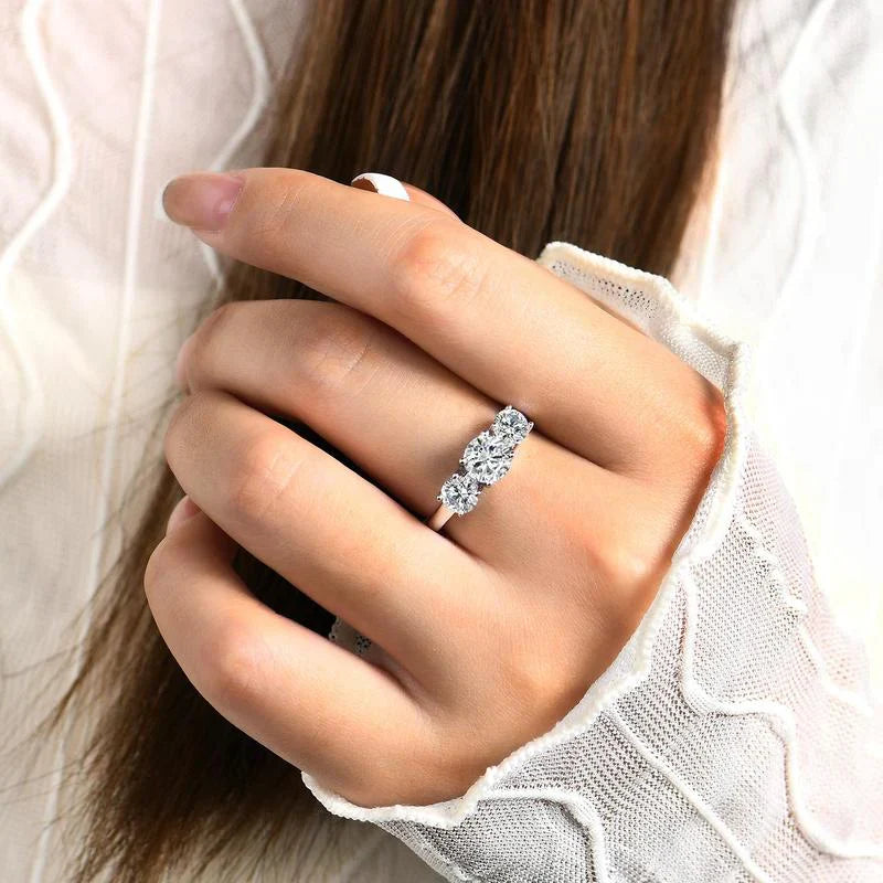 Elowen Triple Stone Ring
