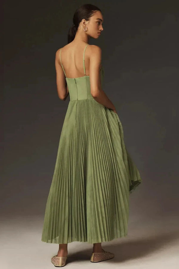 Celeste – Refined Midi Pleated Dress