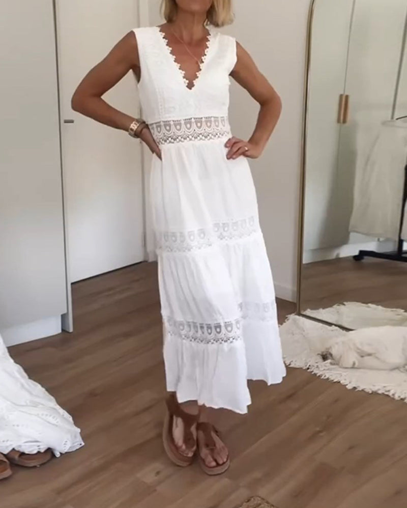 Clover - White Lace Dress