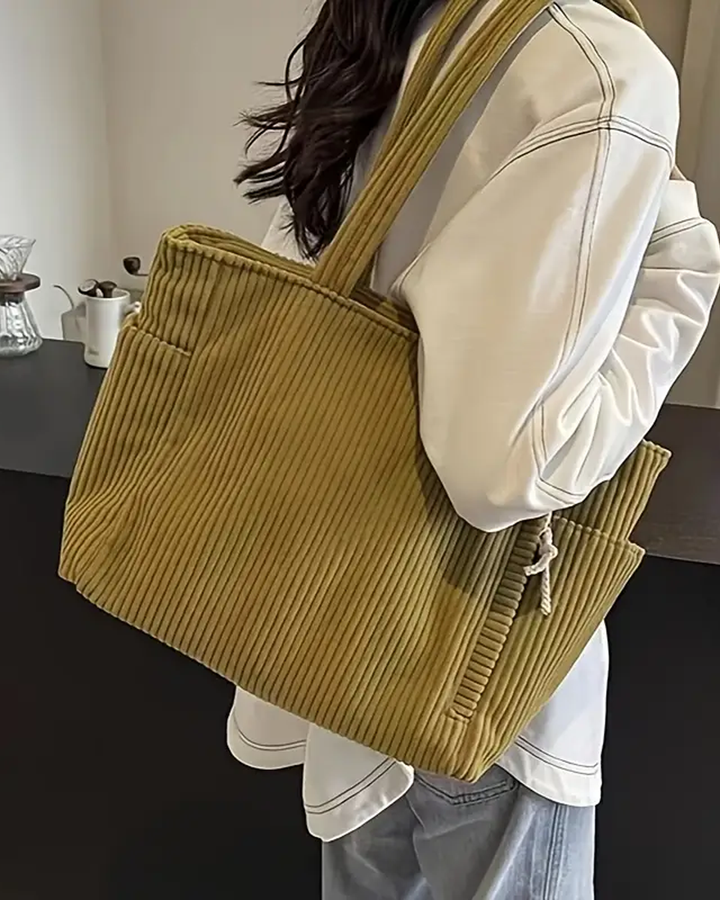 Tilda – Ribbed Drawstring Tote Bag