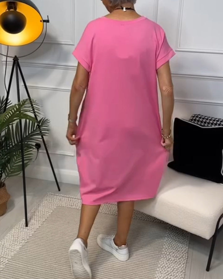 Iris™ - Chic Short-Sleeved Dress