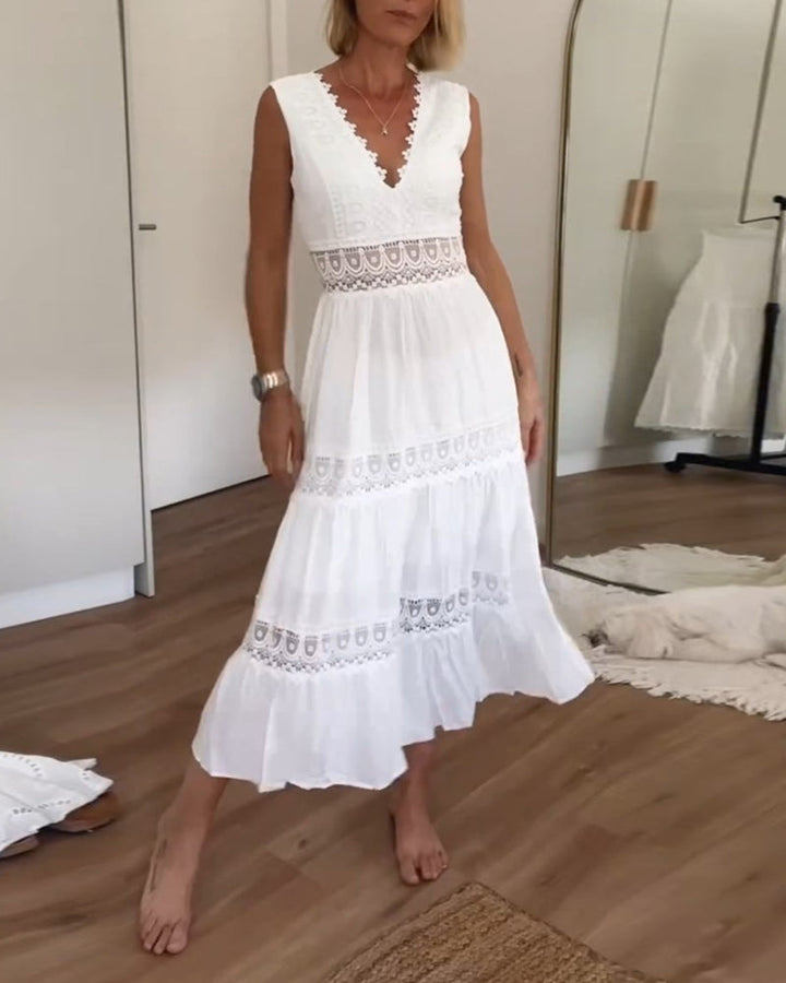 Clover - White Lace Dress