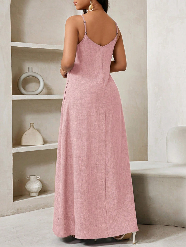 Seraphine | Off-Shoulder V-Neck Maxi Dress