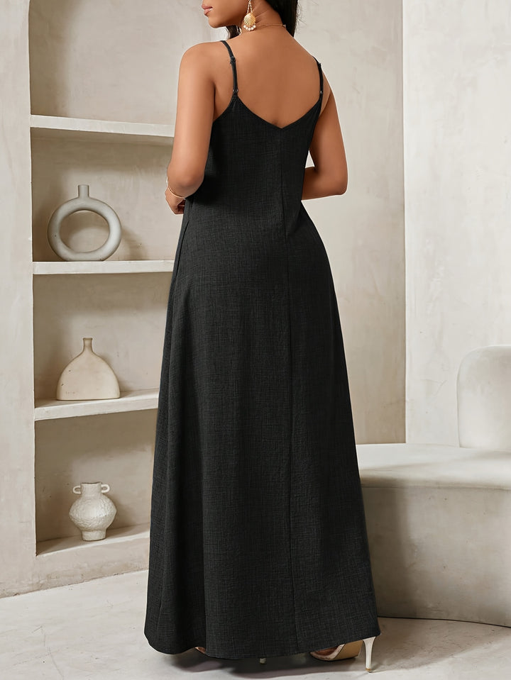 Seraphine | Off-Shoulder V-Neck Maxi Dress
