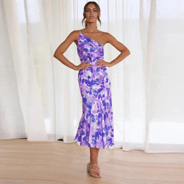 Sienna – Asymmetric Floral Maxi Dress for Women