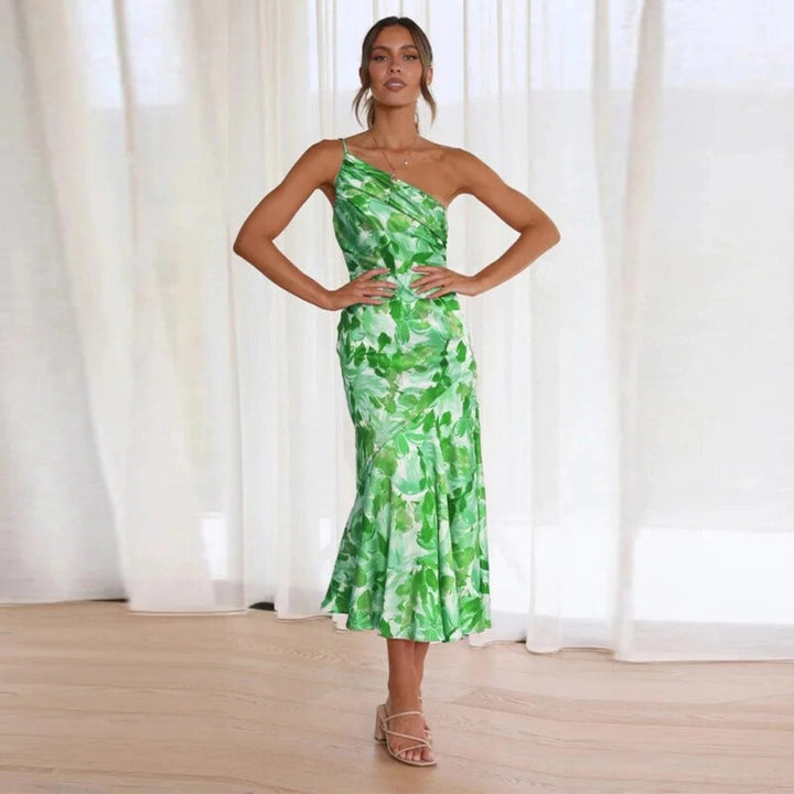 Sienna – Asymmetric Floral Maxi Dress for Women