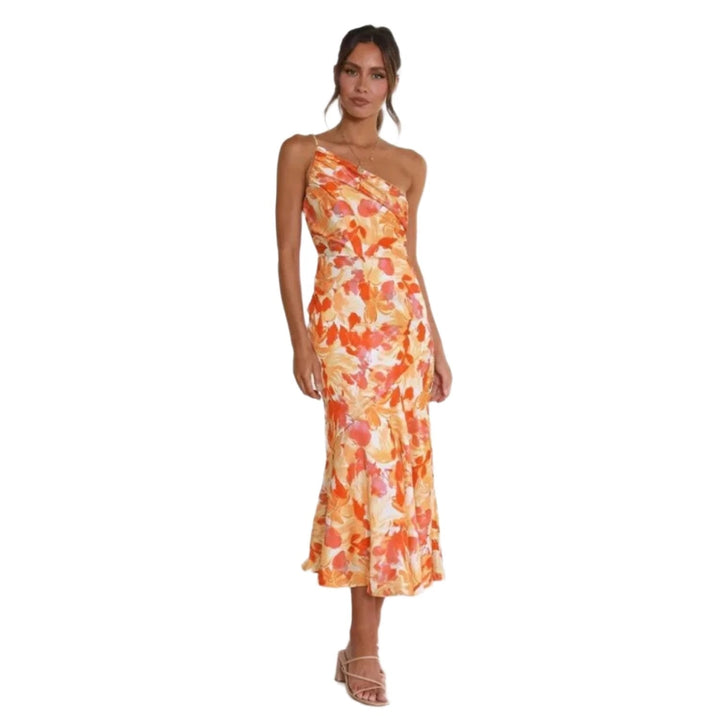 Sienna – Asymmetric Floral Maxi Dress for Women