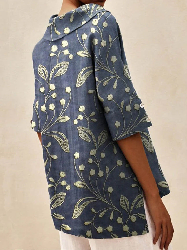 Andrea | Elegant V-Neck Blouse