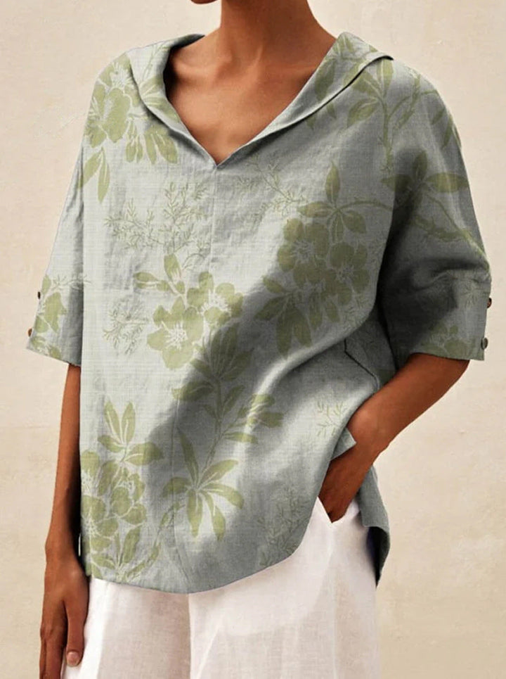 Andrea | Elegant V-Neck Blouse