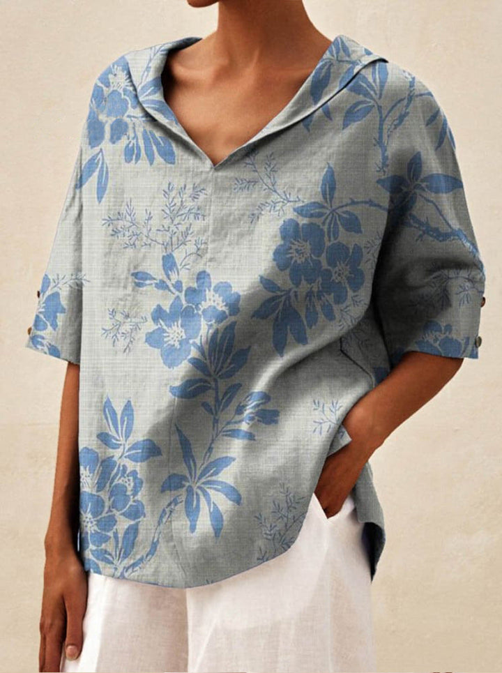 Andrea | Elegant V-Neck Blouse