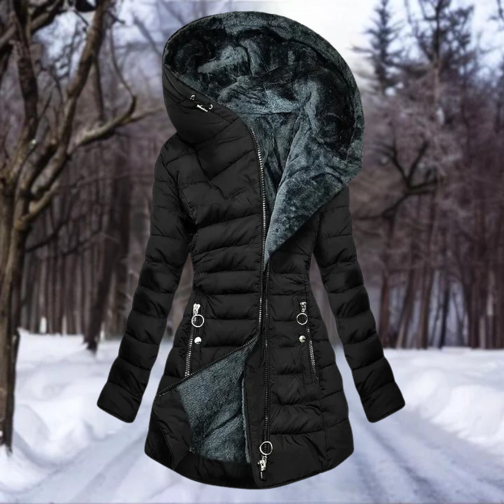 Senna™ | Elegant Coat with Faux Fur Lining