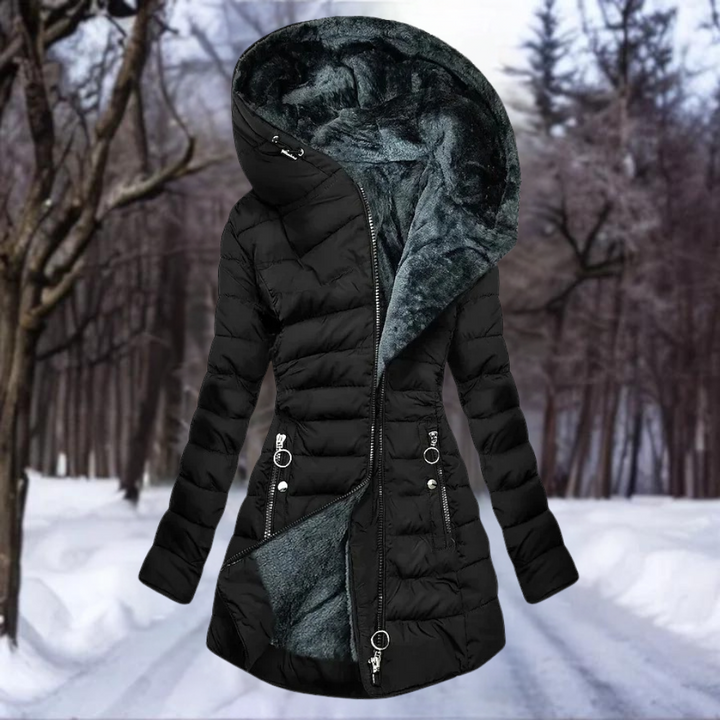 Senna™ | Elegant Coat with Faux Fur Lining