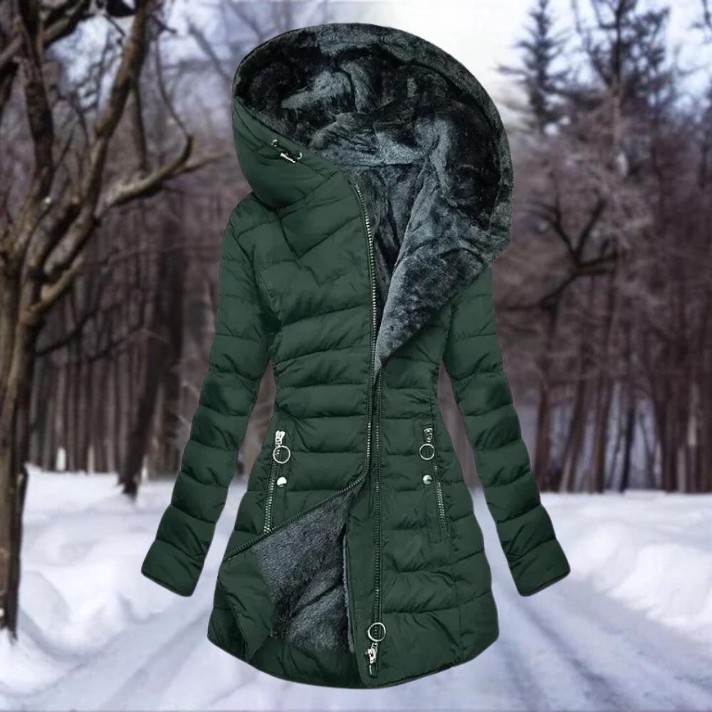Senna™ | Elegant Coat with Faux Fur Lining