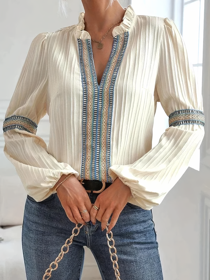 Valerie™ - Chic V-Neck Blouse