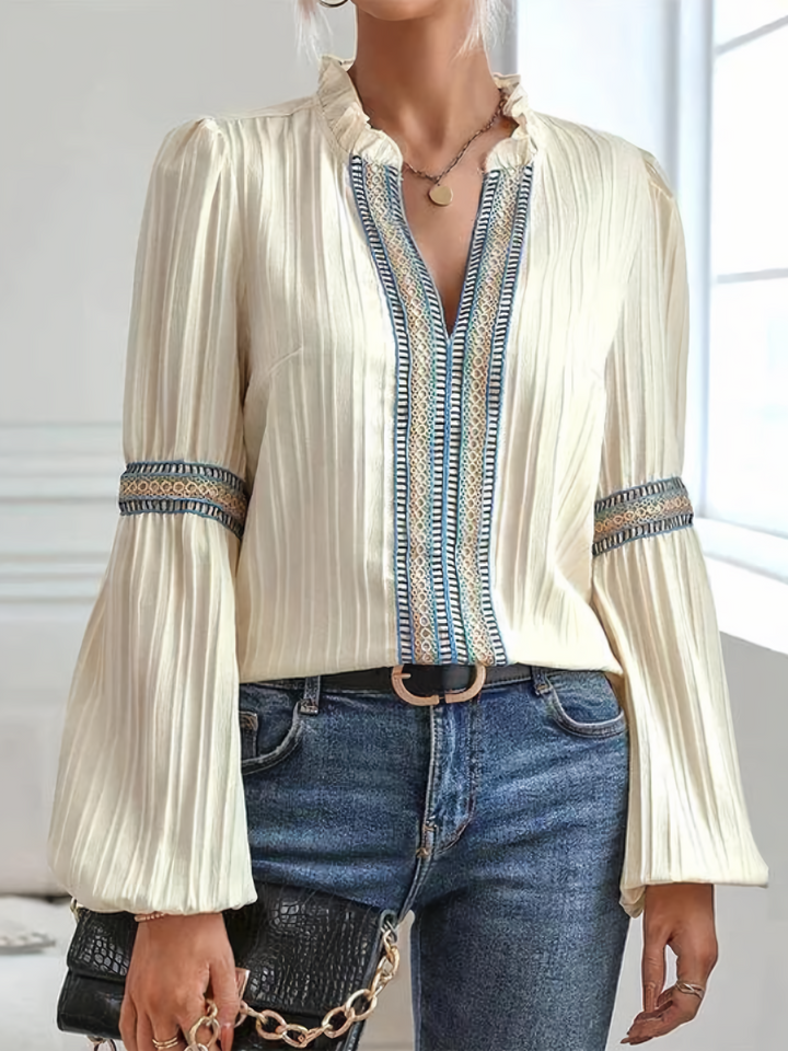 Valerie™ - Chic V-Neck Blouse