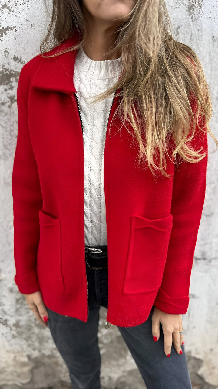 Sutton™ | Chic Lapel Zip-Up Jacket