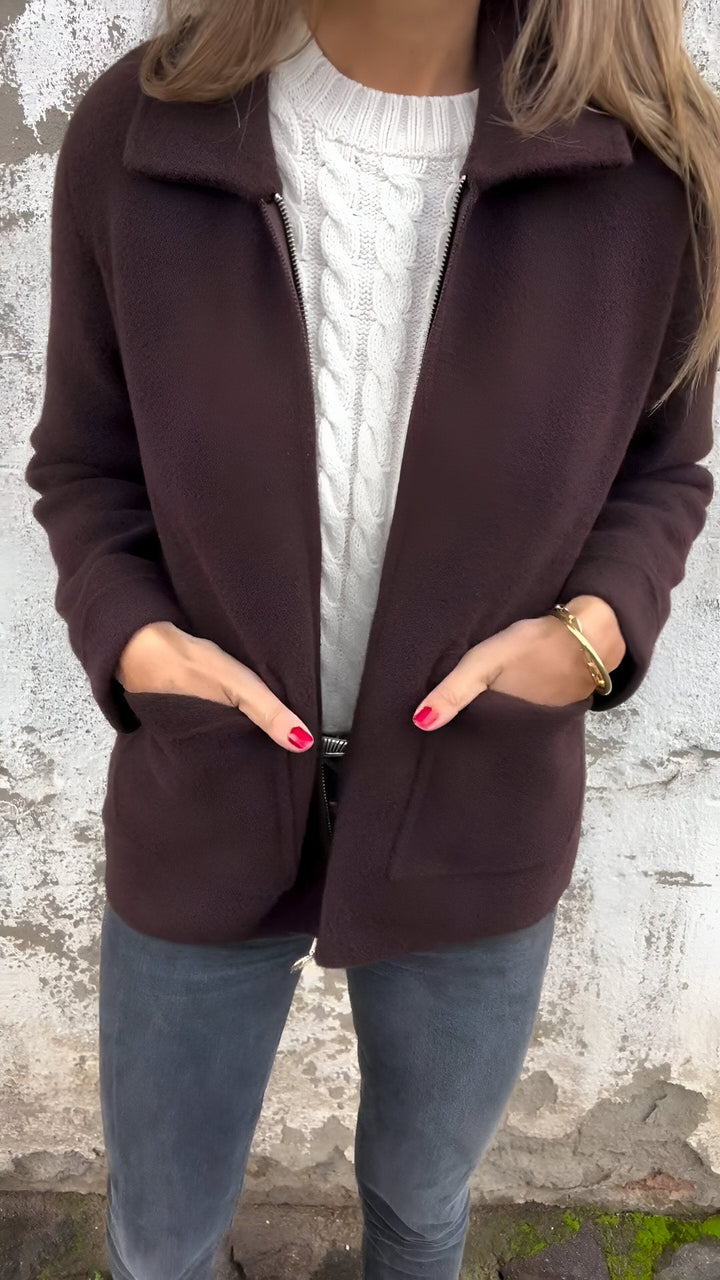 Sutton™ | Chic Lapel Zip-Up Jacket