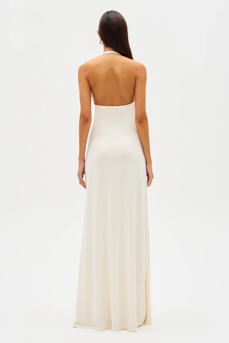 Sabine – Ivory Cupro Maxi Dress