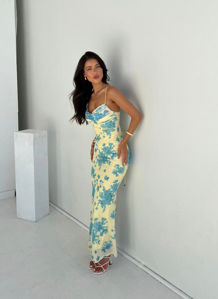 Niamh | Sleeveless Floral Maxi Dress