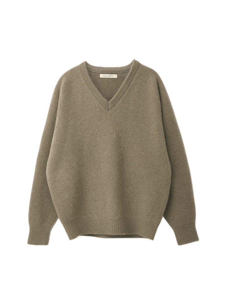 Lena | Korean Style V-Neck Wool Sweater