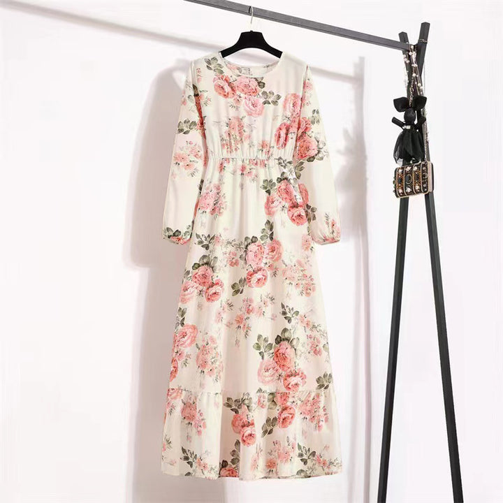 Isadora | Floral Chiffon Long Dress