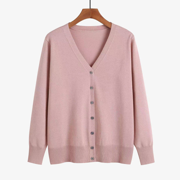 Andy | V-Neck Velvet Sweater Cardigan