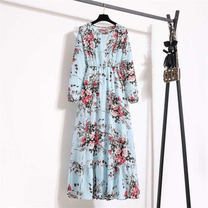 Isadora | Floral Chiffon Long Dress