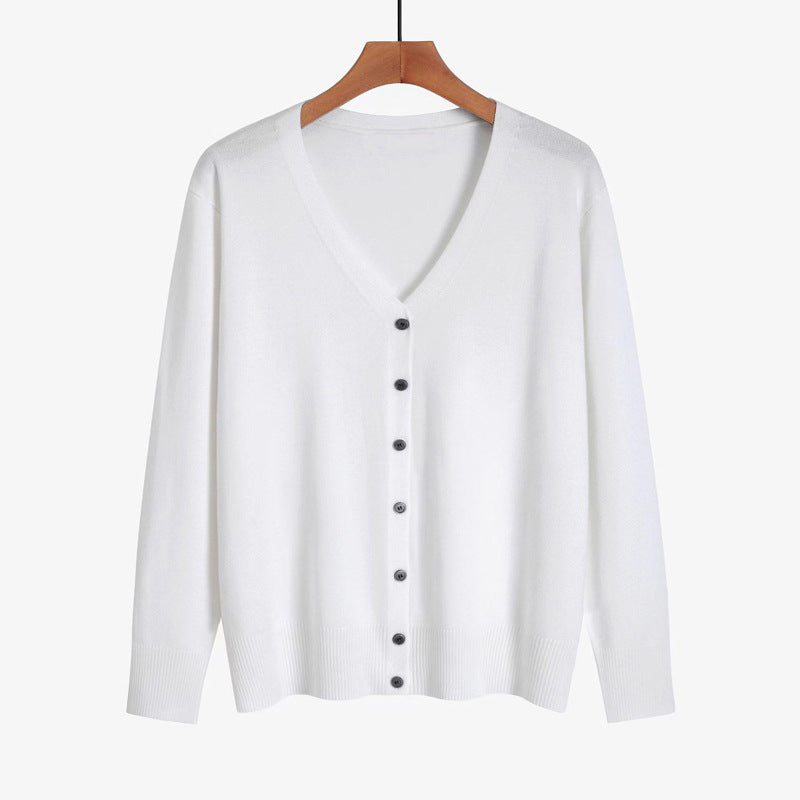 Andy | V-Neck Velvet Sweater Cardigan