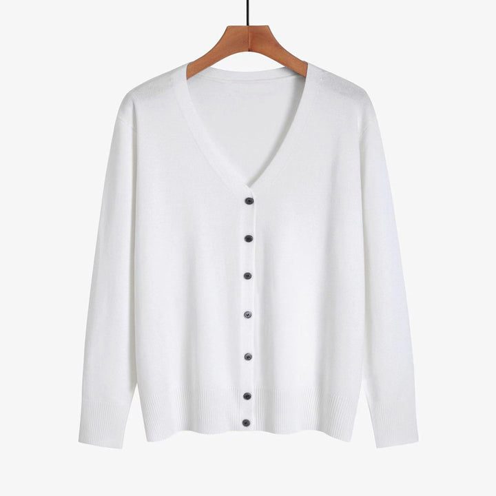 Andy | V-Neck Velvet Sweater Cardigan