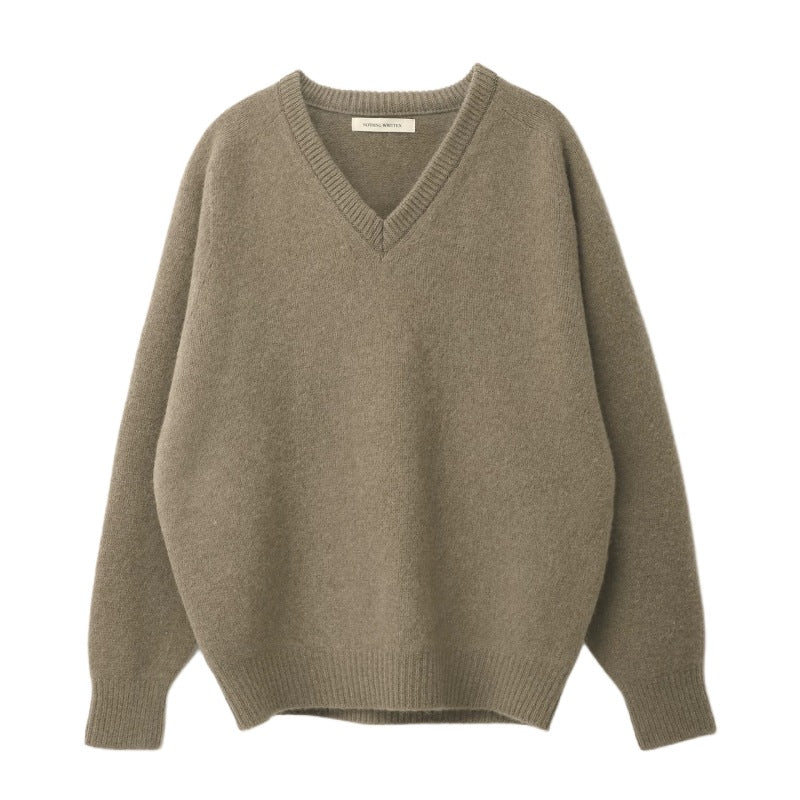 Lena | Korean Style V-Neck Wool Sweater