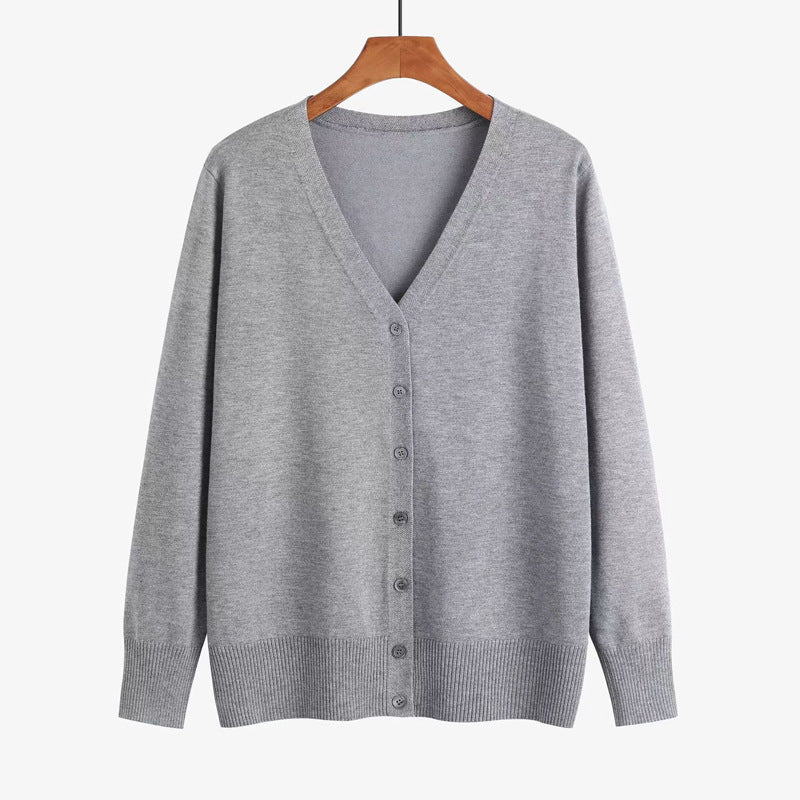 Andy | V-Neck Velvet Sweater Cardigan