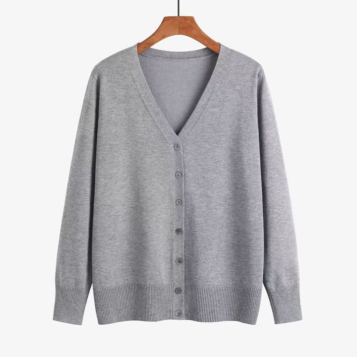 Andy | V-Neck Velvet Sweater Cardigan