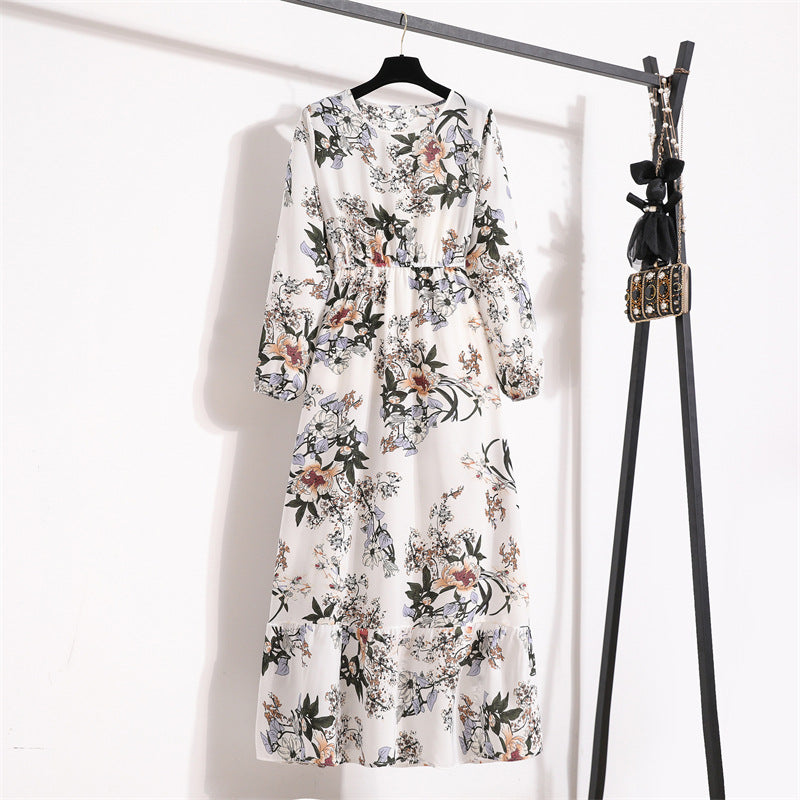 Isadora | Floral Chiffon Long Dress