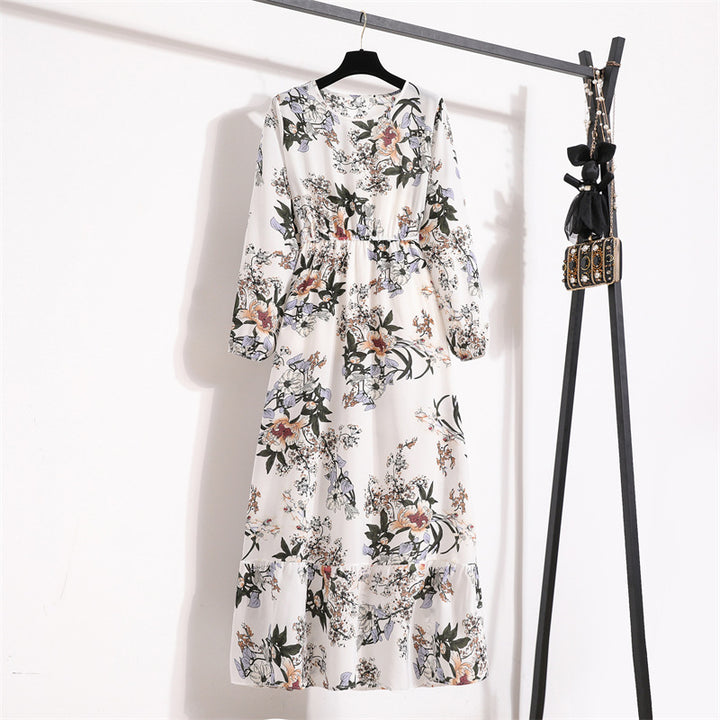 Isadora | Floral Chiffon Long Dress