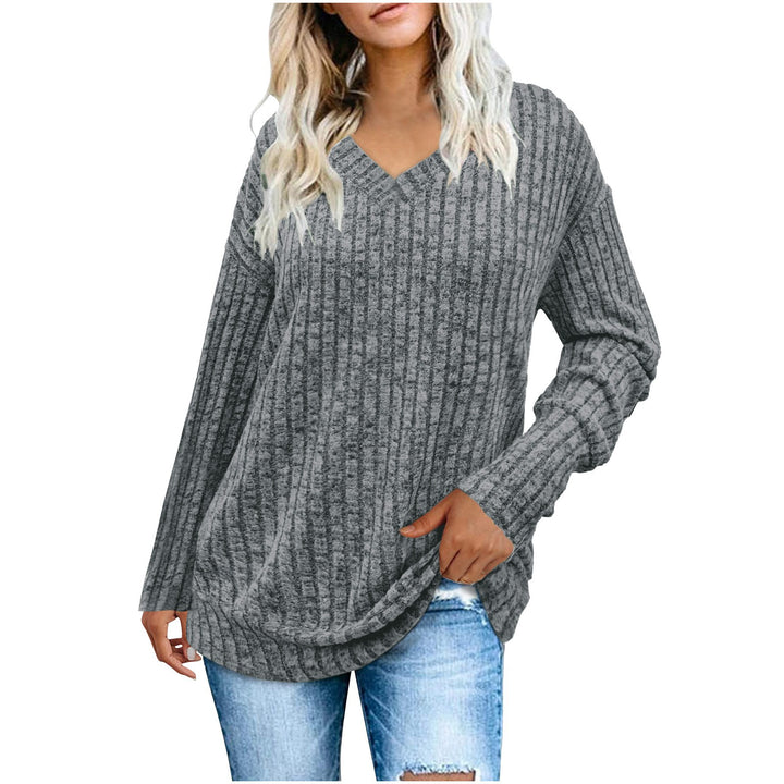 Siena | Brushed Ribbed V-Neck Knit Top