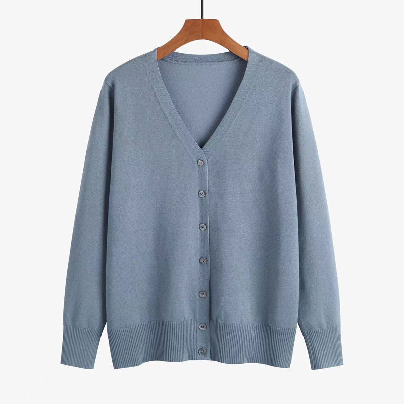 Andy | V-Neck Velvet Sweater Cardigan