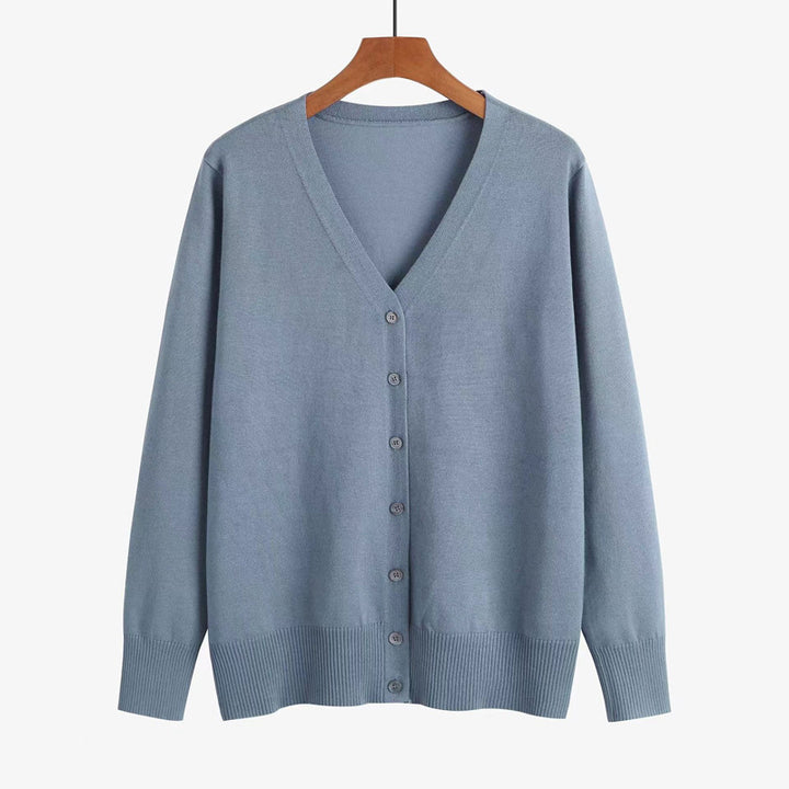 Andy | V-Neck Velvet Sweater Cardigan
