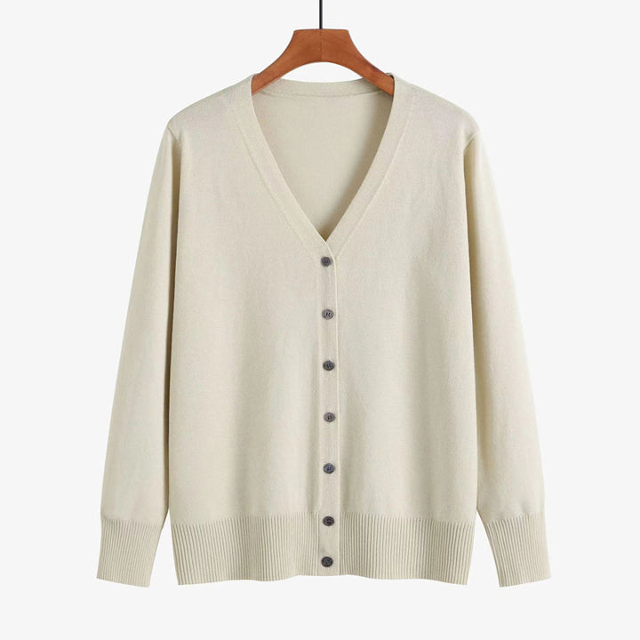 Andy | V-Neck Velvet Sweater Cardigan