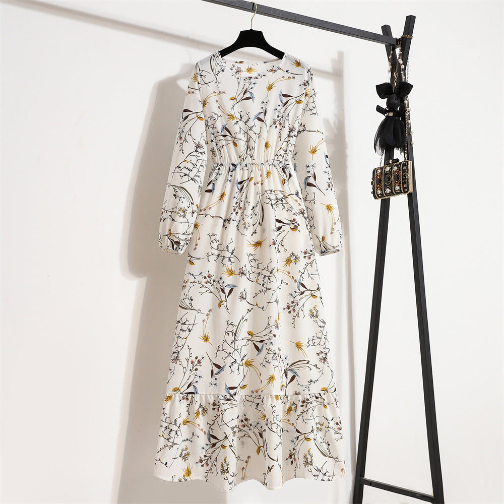 Isadora | Floral Chiffon Long Dress