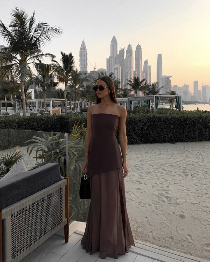 Bridget | Asymmetrical Maxi Dress