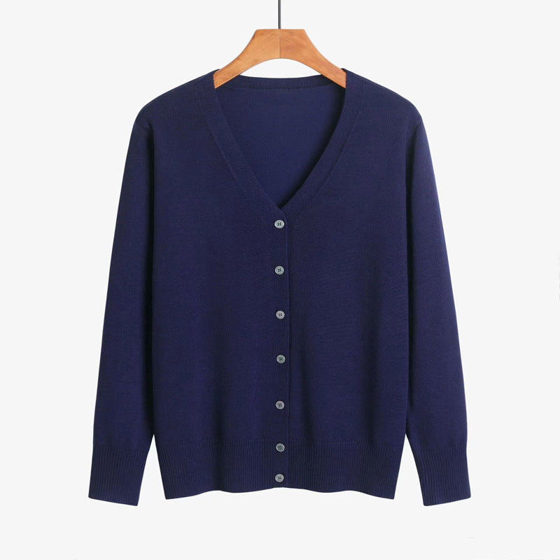 Andy | V-Neck Velvet Sweater Cardigan