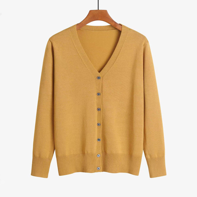 Andy | V-Neck Velvet Sweater Cardigan