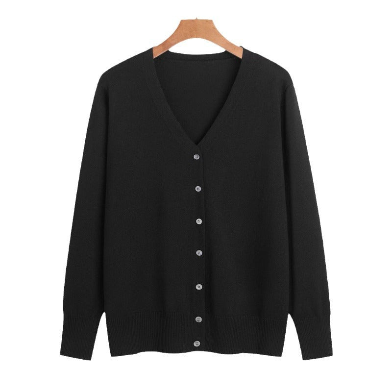 Andy | V-Neck Velvet Sweater Cardigan