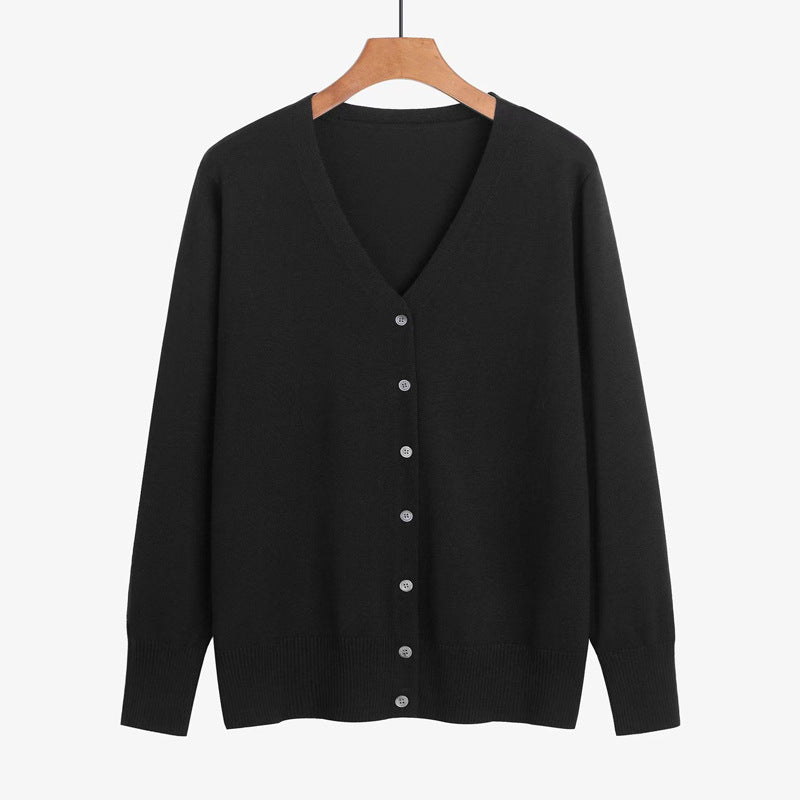 Andy | V-Neck Velvet Sweater Cardigan