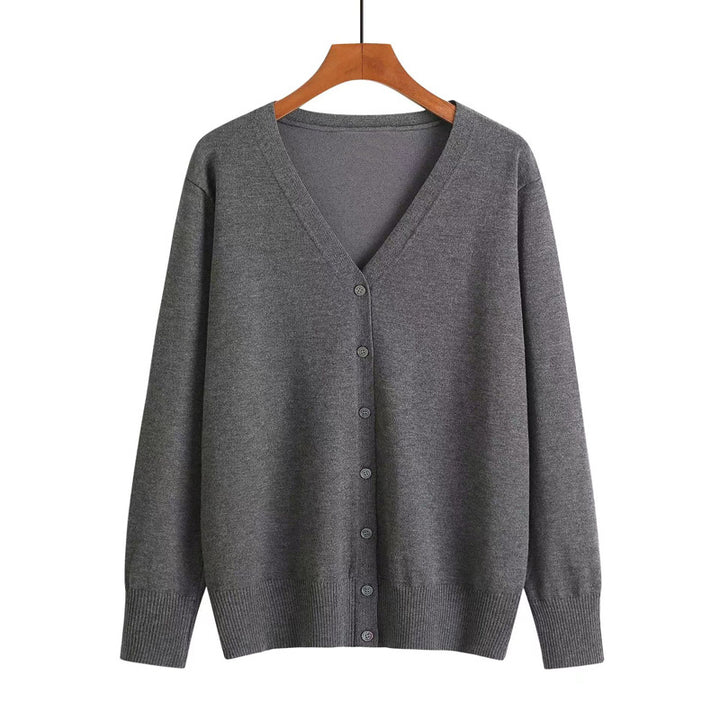 Andy | V-Neck Velvet Sweater Cardigan
